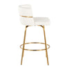 Cinch - 26" Fixed-Height Counter Stool With Swivel - Gold Metal Base (Set of 2)