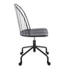 Riley - Adjustable High Back Office Chair - Black Metal And Black Wood