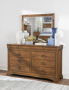 Echelon Rectangular Mirror — Heritage Walnut