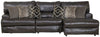 Como - 3 Piece Italian Leather Match Reclining Sectional