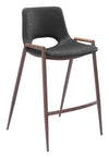 Desi Counter Stool (Set of 2) Black & Walnut — Set of 2