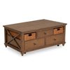 Elise Cocktail Table W/Casters — Warm Cherry