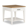 Jasper End Table — Toasted Coconut, Natural White Base