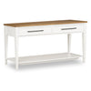 Jasper Sofa Table — Toasted Coconut, Natural White Base