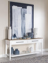 Jasper Sofa Table — Toasted Coconut, Natural White Base
