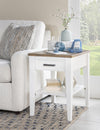 Jasper Chairside Table — Toasted Coconut, Natural White Base