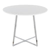 Cosmo - Canary Dining Table - Chrome Metal Base