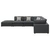 Serene 6-piece Upholstered Modular Sectional Sofa Charcoal — product view 3