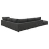 Serene 6-piece Upholstered Modular Sectional Sofa Charcoal — product view 4