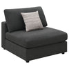 Serene 6-piece Upholstered Modular Sectional Sofa Charcoal — product view 6