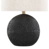Kona - 23" Polyresin Table Lamp (Set of 2) - Matte Black Polyresin, Brass And Natural Linen Shade from Grandview Gallery
