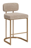 Velar Counter Stool Beige & Bronze — Set of 2
