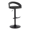 Grotto - Upholstered Adjustable Barstool - Black Metal Base