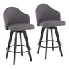 Ahoy - Fixed-Height Counter Stool (Set of 2) - Black Bamboo Legs