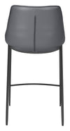 Magnus Counter Stool Dark Gray & Black — Set of 2