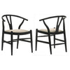 Crestmont - Wood Wishbone Dining Side Chair (Set of 2) - Black