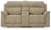 Next-Gen Durapella Power Reclining Loveseat with Console - Sand (5930218)