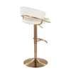 Jie - Adjustable Barstool With Swivel - Gold Metal (Set of 2)