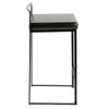 Fuji - Stackable Counter Stool With Cushion - Black Metal