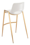 Desi Barstool White & Gold — Set of 2
