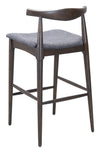 Tuzka Barstool Gray & Espresso — Set of 2