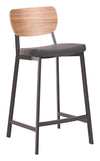 Ardenne Counter Stool Black & Brown — Set of 2