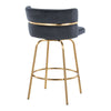 Cinch Claire - 26" Fixed-Height Counter Stool (Set of 2)- Gold Base
