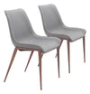 Magnus - Dining Chair (Set of 2) - Slate Gray / Walnut