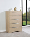 Ladera - 5-Drawer Bedroom Chest Of Drawers - Light Elm