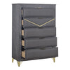 Symmetry - 5 Drawer Chest - Charcoal