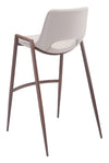 Desi Barstool (Set of 2) Beige & Walnut — Set of 2