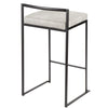 Fuji - Stackable Counter Stool With Cushion - Black Metal