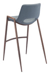 Desi Barstool (Set of 2) Azure Gray & Walnut — Set of 2