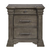 Kings Court - 3-Drawer Nightstand (Sliding Top) - Gray