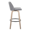 Toriano - 30" Fixed-Height Barstool (Set of 2) - Gray And Light Brown