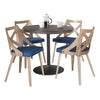 Dakota - Charlotte 5 Piece Dining Set - Antique Metal, Espresso Bamboo