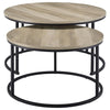 Lainey - 2 Piece Round Faux Marble Nesting Coffee Table