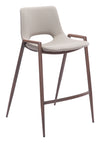 Desi Counter Stool (Set of 2) Beige & Walnut — Set of 2