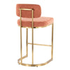 Demi - Fixed-Height Barstool (Set of 2) - Gold Metal Base