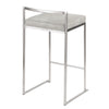 Fuji - 26" Stackable Counter Stool - Brushed Stainless Steel
