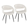 Curvo - Upholstered Chair (Set of 2) - Black Metal Legs