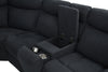 Hagen Upholstered Power Reclining Sectional Sofa Steel Grey — product view 11