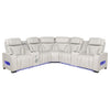 Zuma 3-Piece Dual Power Reclining Sectional with Bluetooth Greige — product view 1