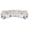 Zuma 3-Piece Dual Power Reclining Sectional with Bluetooth Greige — product view 2