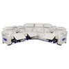 Zuma 3-Piece Dual Power Reclining Sectional with Bluetooth Greige — product view 3