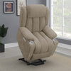 Houston Upholstered Power Lift Recliner Camel — product view 4