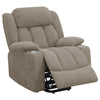 Houston Upholstered Power Lift Recliner Camel — product view 5