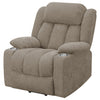 Houston Upholstered Power Lift Recliner Camel — product view 8