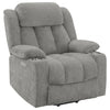 Houston Upholstered Power Lift Recliner Grey — product view 1