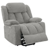 Houston Upholstered Power Lift Recliner Grey — product view 5